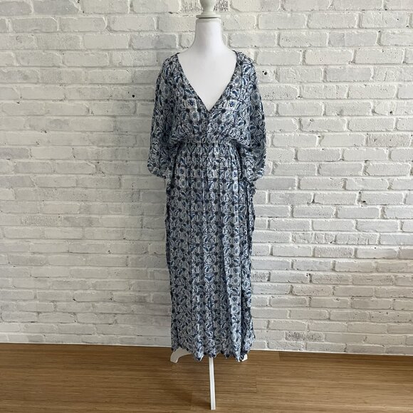Anthropologie Rujuta Sheth Shira Caftan Cover-Up Size Fits All - Picture 9 of 12